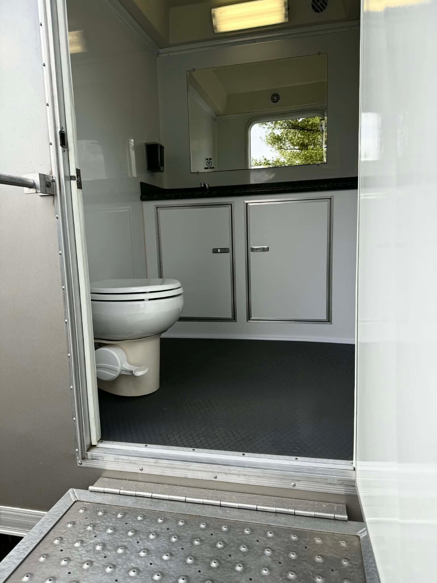 Two-stall interior alternate entry view